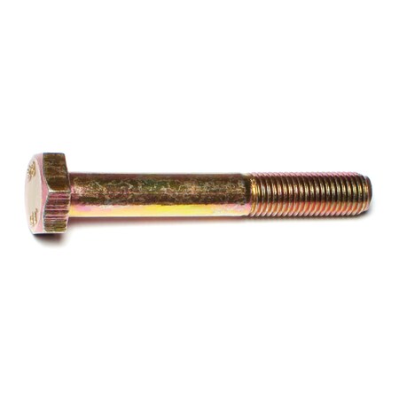 Class 8.8, M10-1.25 Hex Head Cap Screw, Zinc Plated Steel, 70 Mm L, 4 PK